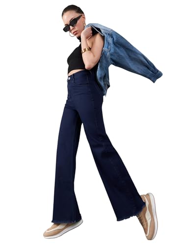 Image of Dolce Crudo Boot Cut High Rise Cropped Jeans for Women