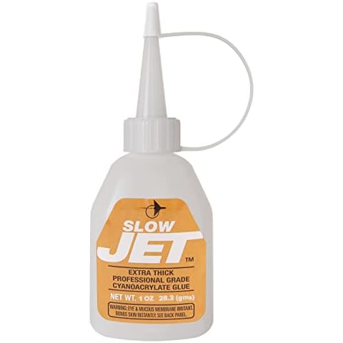 Jet Glue Slow Jet - Thick Industrial Strength CA Glue - Gap Filler Super Glue - Perfect for Heavy Duty Glue Bonding Cover
