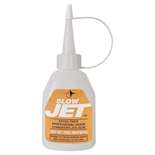 Jet Glue Slow Jet - Thick Industrial Strength CA Glue - Gap Filler Super Glue - Perfect for Heavy Duty Glue Bonding