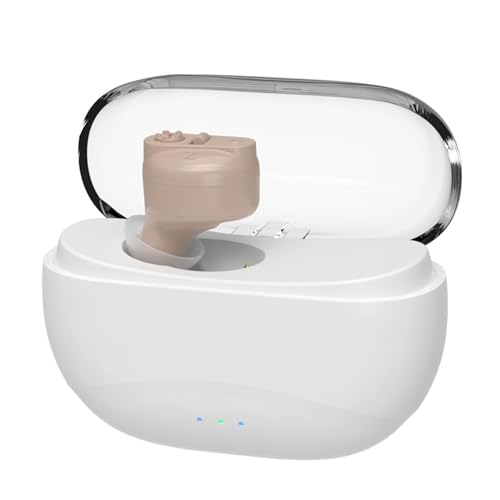 Image of Balson AG-7901 Rechargeable CIC Digital Hearing Aid Machine for Old Age with Auto Noise Cancellation (Beige, For Single Ear, with Dry Kit and 1 Year Warranty)