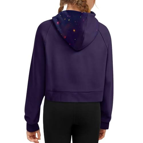 Hoodies for Girls Graphic Sweatshirts for Kids Zip Up Pullover Cute Clothes Falll Outfits with Pockets 5-143