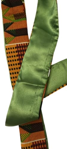 Kente Cloth Headband, African Print Scarves - Multi Colored African Print Scarves (Large)3