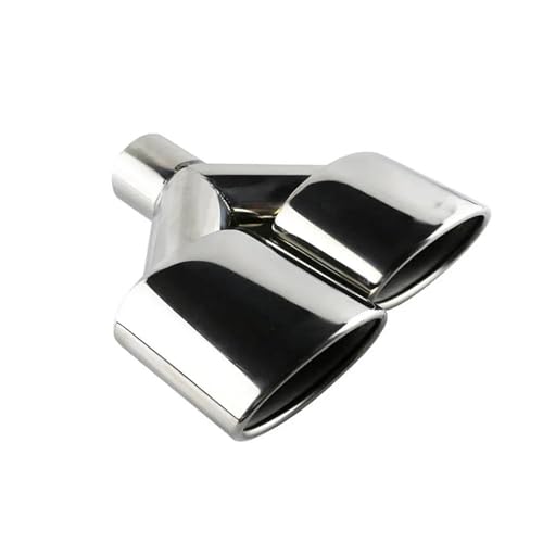 Embout échappement double sortie ovale en inox Y 57mm anti-corrosion