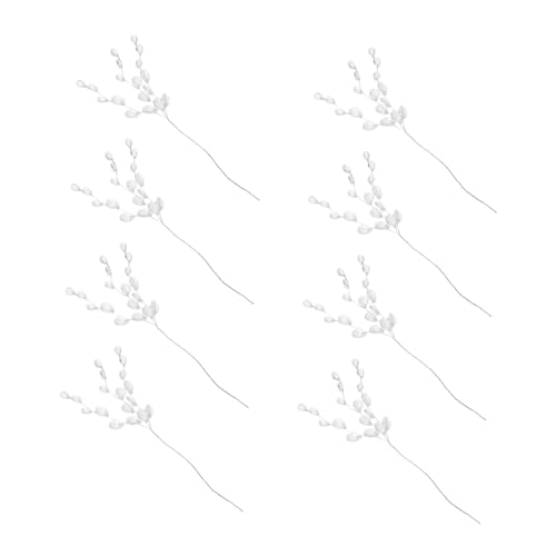 HOODANCOS Headdress DIY Decor 50pcs Acrylic Flower Branches Elegant Romantic DIY Wreath Material for Corsage Decorations Party Decorations