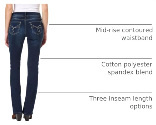 Image of WallFlower Luscious Curvy Bootcut Jeans for Women, Mid-Rise Insta Stretch Denim, Size-Inclusive Juniors Jeans
