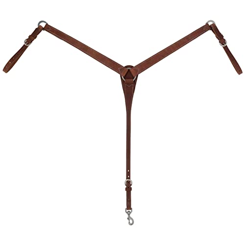 Collier de poitrine en cuir anti recul de selle Weaver Leather inoxydable