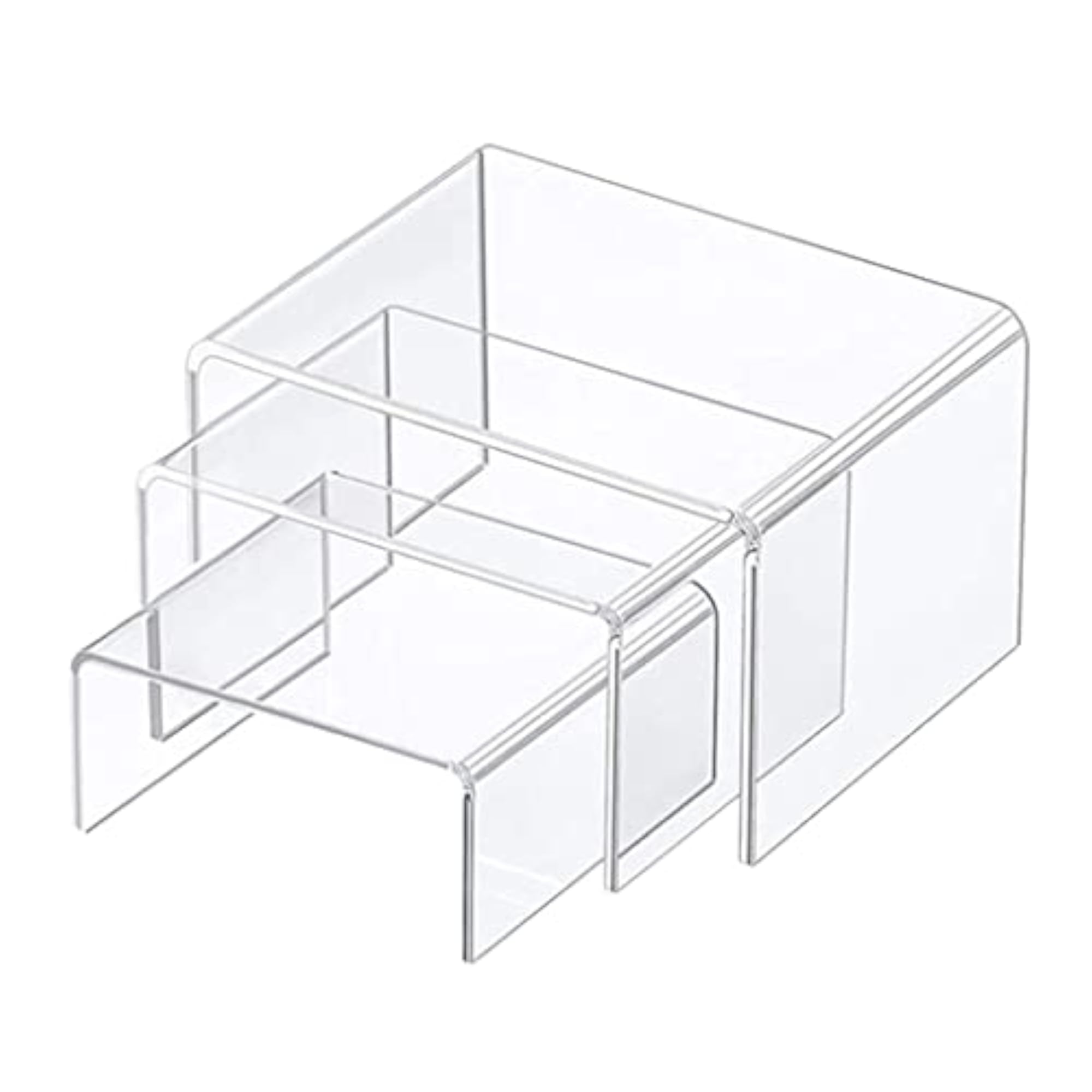 Clear U-Shaped Display Stands, 6pcs Set