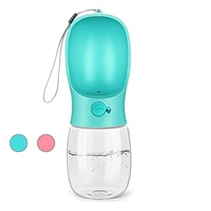Kalimdor-Dog-Water-Bottle-Leak-Proof-Portable-Puppy-Water-Dispenser-with-Drinking-Feeder-for-Pets-Outdoor-Walking-Hiking-Travel-Food-Grade-Plastic-12oz-Blue Portable Puppy Water Dispenser