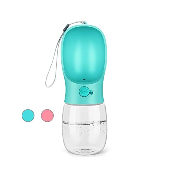Kalimdor-Dog-Water-Bottle-Leak-Proof-Portable-Puppy-Water-Dispenser-with-Drinking-Feeder-for-Pets-Outdoor-Walking-Hiking-Travel-Food-Grade-Plastic-12oz-Blue Portable Puppy Water Dispenser