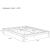 GDFStudio Ceyetz Queen Size Bamboo Platform Bed Frame, Mid-Century Modern Bamboo Wood Platform Bed, Wood Slat Metal Support, No Box Spring Needed, Easy Assembly, 12 H, Chocolate