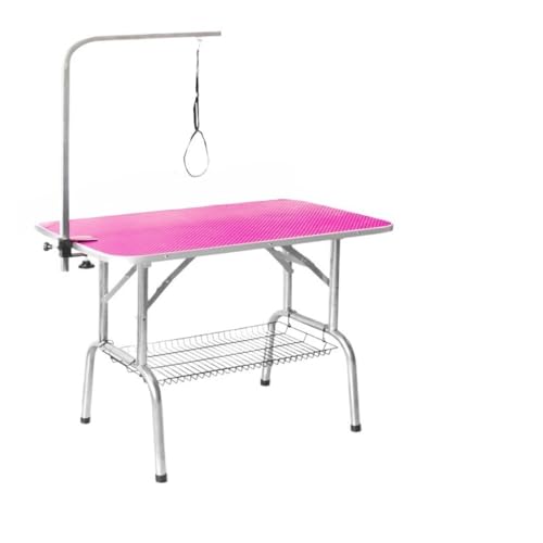 Emidor トリミングテーブル、折りたたみ式グルーミングテーブル、ペットグルーミングテーブル、アームレスト付きのヘアウォッシング/カットテーブル、小型犬から大型犬に適しています(116 * 60 * 68cm) (D,80*50*78CM)