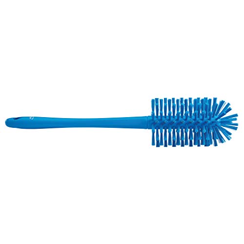 Image of Vikan O3.5 inch One-Piece Pipe Brush 5381-90-3 - Medium /Stiff - Blue