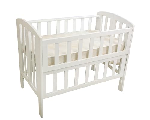 Baby Bed 3 Levels Can Be Attached To Mother Bed White Beech Wood