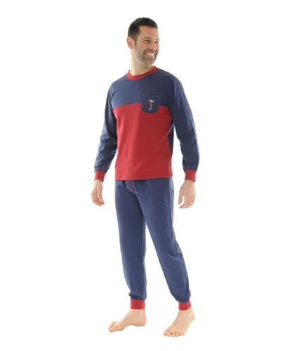 Pyjama long jogging bleu Kingston Christian Cane haute qualité