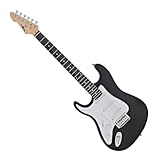 Includes gig bag, plectrums, strap and cable An ideal choice for beginners or advancing guitarists Easy playing thanks to the comfortable neck and lightweight body Sound like your heroes with the three single-coil pickups