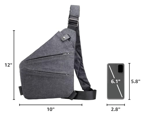 Image of Anti Theft Travel Bag for Women Men, The Slim Carry Sling Bag, Personal Flex Travel Purses Crossbody Bags Multi Pocket