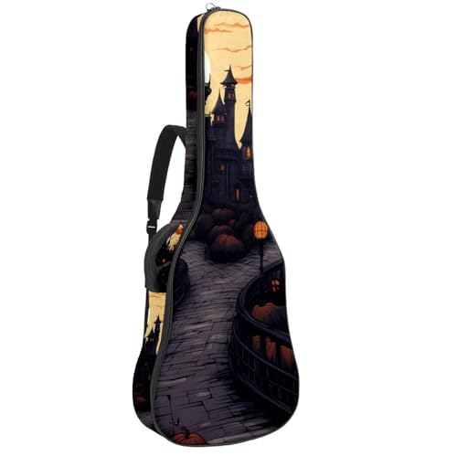 Housse de guitare acoustique électrique basse sac Halloween Castle 78