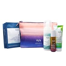 YUNI Beauty Natural Travel Essentials Kit 7pc kit Beauty On the Run Travel Size Body Care Kit - Cleanse, Refresh, Hydrate - Save Time - All Natural, Paraben-Free, Cruelty-Free