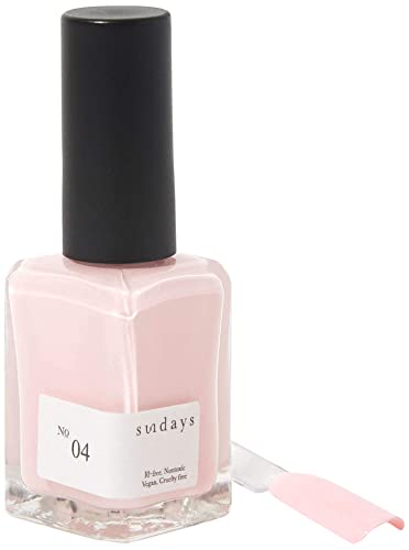 Sundays Non-Toxic Nail Polish, Glossy Shine Finish. No.04 Light Pink, Long Lasting, Vegan & Cruelty-Free, 1.7 oz