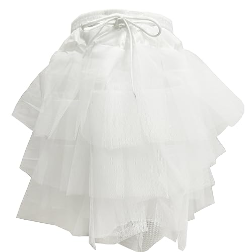 DRHOM Kids Crinoline Underskirt Wedding Pageant Dress Flower Girls Princess Hoopless Petticoat Slip with 3 Layers Net