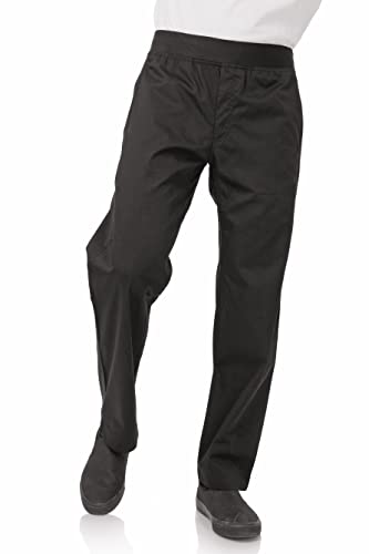 Chef Works Men's Lightweight Slim Chef Pants, Black, Large #TOP16