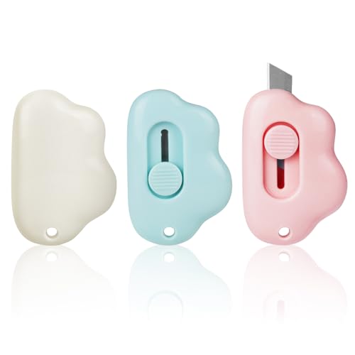 OFFCUP Mini Box Cutter 3pcs einziehbares Universalmesser Paketöffner