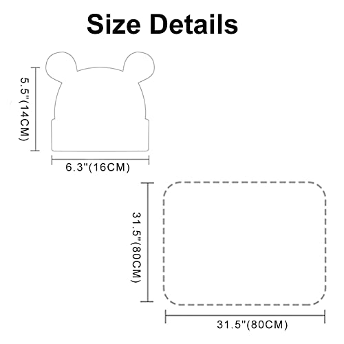 Image of Unisex Baby Swaddle Blanket with Hat Set Newborn Swaddle Receiving Blankets Sleep Sack for 0-3 Months Boys Girls