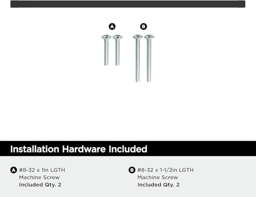 Image of Amerock BP36911FB Matte Black Cabinet Pull | 12-5 /8 inch (320 mm) Center to Center Cabinet Hardware | Monument | Furniture Hardware | Drawer Pull