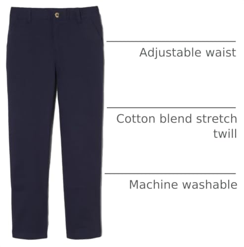 Image of French Toast Boys' Adjustable Waist Straight Fit Stretch Twill Chino Pant