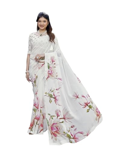 Image of Yashika Women's Kota Silk Digital Printed and Embroidered Saree|Sarees for Women Ethnic Wear