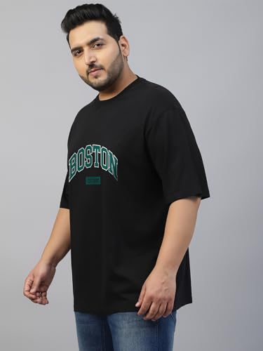 Image of Veirdo Men's Pure Cotton Half Sleeve Plus Size Printed T-Shirts, Stylish, Comfortable & Durable Cotton Tees | Sizes: S to 2XL