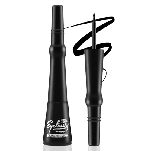 Apooliy Waterproof Black Eyeliner,Liquid Eye Liner For Precise Definition,Long Lasting Eyeliner Pen,High Pigmented