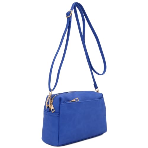 Image of FashionPuzzle Triple Zip Small Crossbody Bag