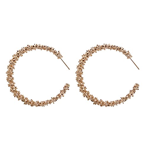 Boucles d'oreilles en argent et or géométriques pour femmes style coréen