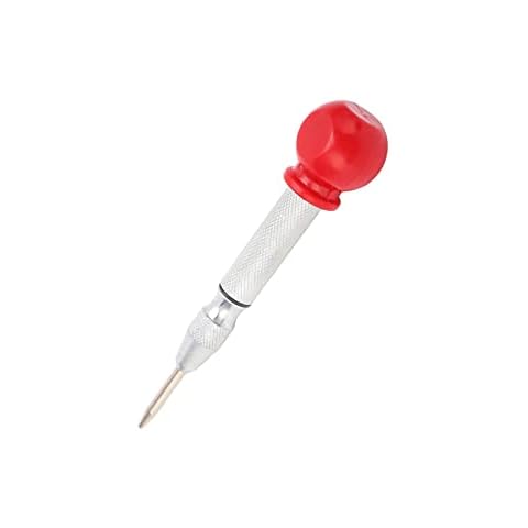 Automatic Center Punch Hard Spring Loaded Drill Punch Tool with Cushion Cap Auto Spring Center Punch for Steel Glass Wood Emergency Escape Cover