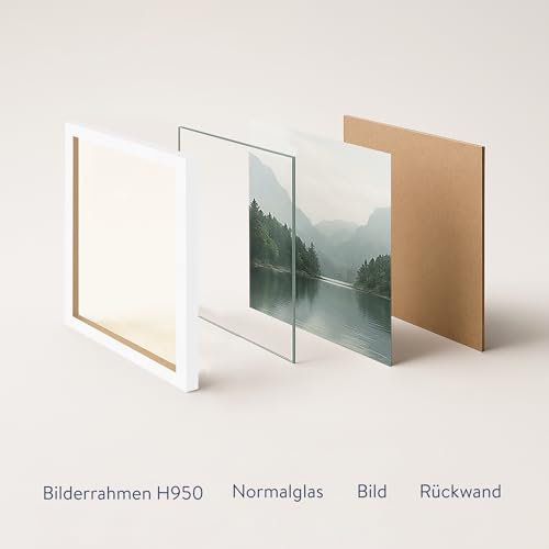 WANDStyle Bilderrahmen 30x30 Weiß, moderner Bilderrahmen Holz 30x30 cm – Ansicht 5