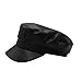 ZGMYC Fashion Metal Star Newsboy Cap for Women Girls, PU Leather Military Hats Army Visor Beret Peaked Cabbie Hat