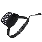 HOOWIFFY ポリエステル製 プリント犬用口輪 調節可能な噛みつき防止マズル 犬の吠え声制御用 ペット用品