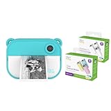 myFirst Insta 2 Bundle Blue - Instant Print Camera for Kids, 12MP Photo 1080P Video, Gift for Boys Girls 4-12, microSD Card, Thermal Printing