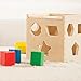 Melissa & Doug Shape Sorting Cube - Classic Wooden Toy With 12 Shapes