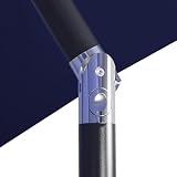 Yaheetech Parasol przeciwsłoneczny Φ 270 cm z korbą, parasol ogrodowy, składany, wychylany, z 8 żebrami, parasol tarasowy, ochrona przed słońcem, granatowy