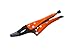 Grip-On 127B06 6-Inch Bent Long Nose Locking Pliers in Orange Epoxy