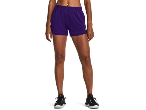 Under Armour Pantalones cortos de punto para hombre, Púrpura, blanco, XX-Small
