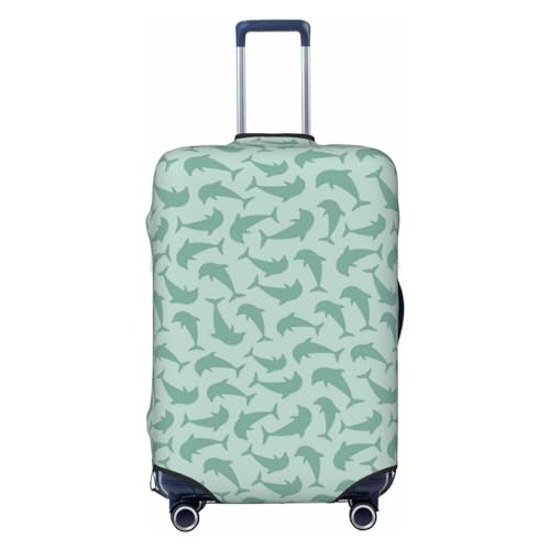 Travel Luggage Cover - Cute Dolphin No.20025 Washable Suitcase Covers Protector Fits 18-32 Inch Luggage