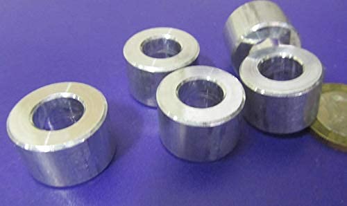 Aluminum Spacer, Unthreaded, 3/8" Screw Size x .750" OD x .380" ID x .500" Length, 5 Pcs.