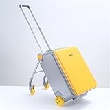 Intérieur d'emballage spacieux : le bagage à main de 20 pouces maximise votre puissance d'emballage, sa petite taille et sa grande capacité, la structure flexible en couches divisées et la poche en filet zippée multifonctionnelle vous permettent d'emballer facilement vos vêtements et de rendre les articles soigneusement organisés.