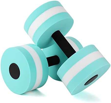 Aquatic Exercise Dumbbells, 2 Pack Water Dumbbell for Water Aerobics Kids Barbell Water Weights for Pool Exercise, Exercise Foam Dumbbells Water Fitness Exercises Equipment Pool Barbells Pool Weights
