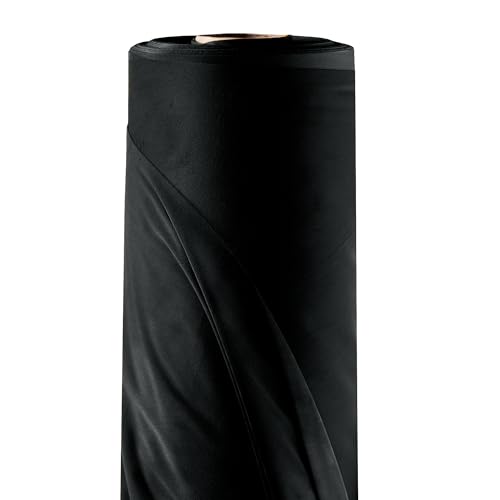 Filumi Velours Vendu au Mètre - Largeur 3 m, Noir - Tissu pour Rideau, Rembourrage, Ameublement, Taies d'Oreiller, Pantalon - Velto