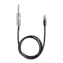 Instrument cable connects the T1, UT1, SC1, BLX1, PG1, PGX1, GLXD1, QLXD1, SLX1, LX1, ULX1, UC1, UR1, UR1M and U1 body-pack transmitter to a guitar or other instrument. Features a 2.5 foot (0.75 m), length with 1/4-inch plug and 4-pin mini connector ...
