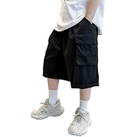 Pantalones cortos cargo para niños, hasta la rodilla, para